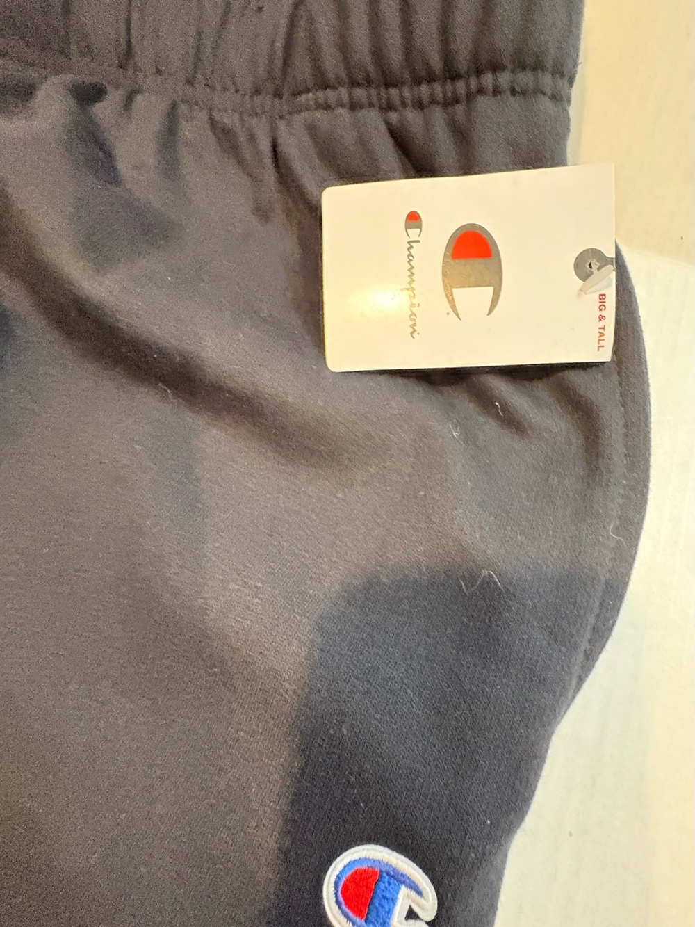 Champion Black Men's Sweatpants with Classic C Logo Big and tall 4xl New - Picture 2 of 7